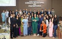 Apresentação do projeto Parlamento Jovem na Câmara de Itacoatiara com a participação ativa do presidente da Câmara Arialdo Guimarães, dos parlamentares jovens e dos demais vereadores