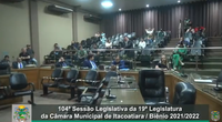 Resumo da 104ª Sessão Legislativa da 19ª Legislatura da Câmara Municipal de Itacoatiara / Biênio 2021/2022