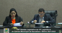 Resumo da 106ª Sessão Legislativa da 19ª Legislatura da Câmara Municipal de Itacoatiara / Biênio 2021/2022