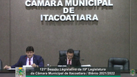 Resumo da 121ª Sessão Legislativa da 19ª Legislatura da Câmara Municipal de Itacoatiara / Biênio 2021/2022