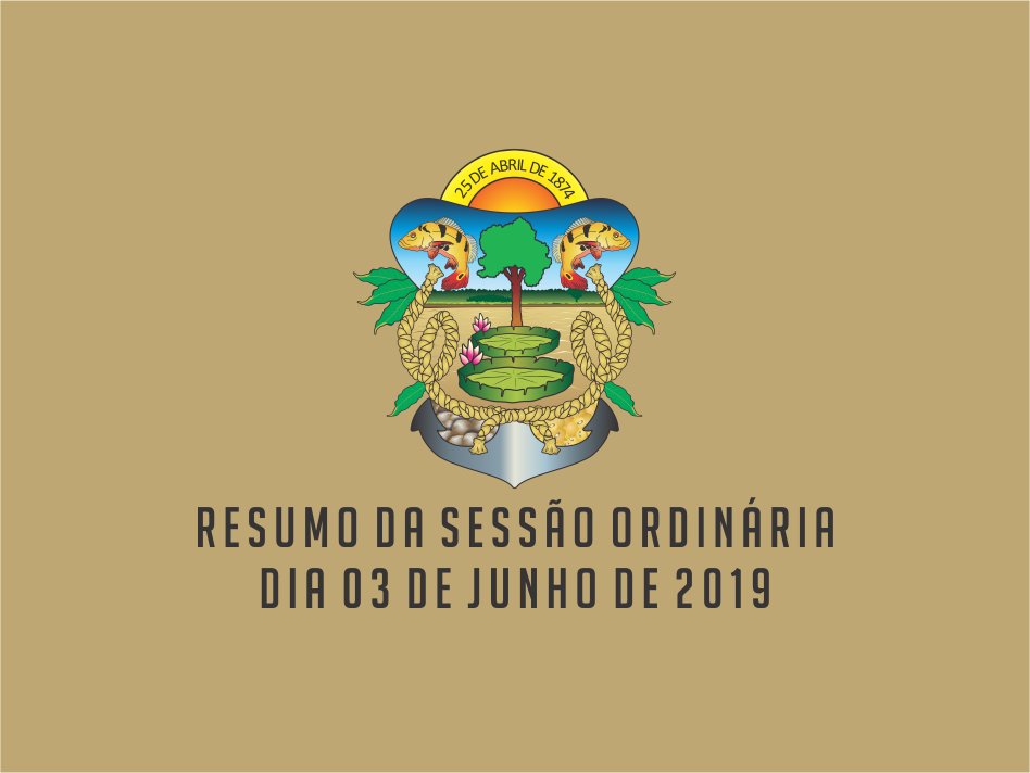 RESUMO DA SESSÃO ORDINÁRIA DO DIA 03 DE JUNHO DE 2019