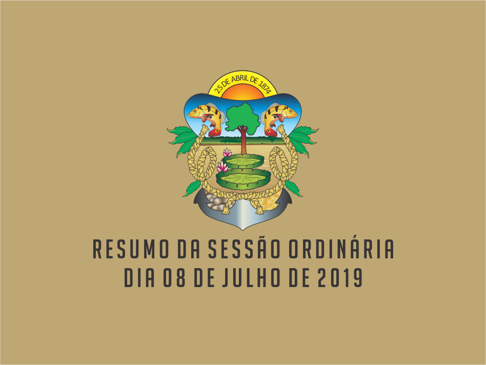 RESUMO DA SESSÃO ORDINÁRIA DO DIA 08 DE JULHO DE 2019