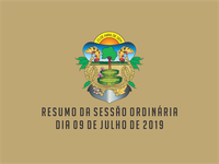 RESUMO DA SESSÃO ORDINÁRIA DO DIA 09 DE JULHO DE 2019