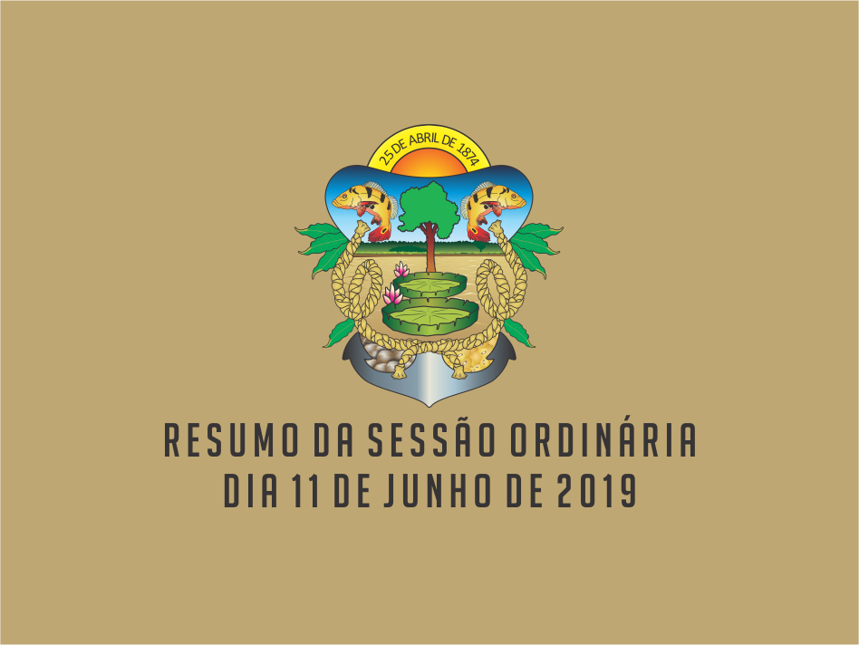 RESUMO DA SESSÃO ORDINÁRIA DO DIA 11 DE JUNHO DE 2019
